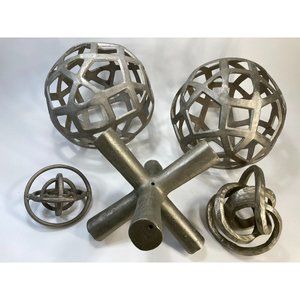 Lot of 5 Metal Art Home Decor Lot Circle Cross